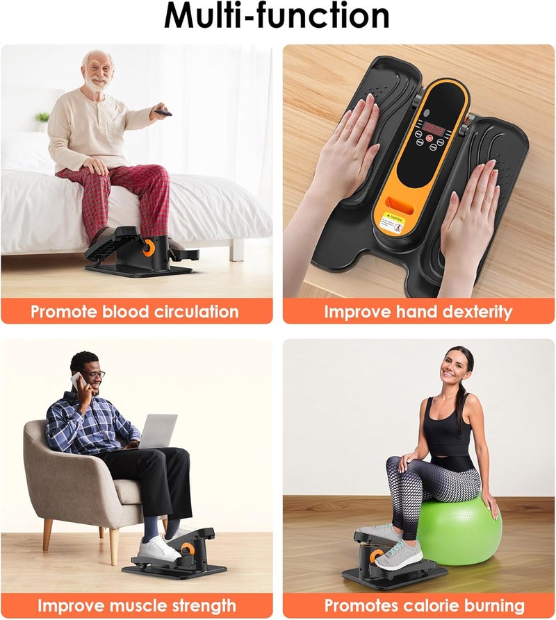 yolid 2025 New Under Desk Elliptical Machine,Portable Seated Pedal Exercise Machine for Seniors, 12 Adjustable Speed Elipse Leg Exerciser with Remote Control,Quiet Foot Exercise Machine for Home Office - Image 4